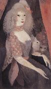 Marie Laurencin Bulis and cat oil painting on canvas